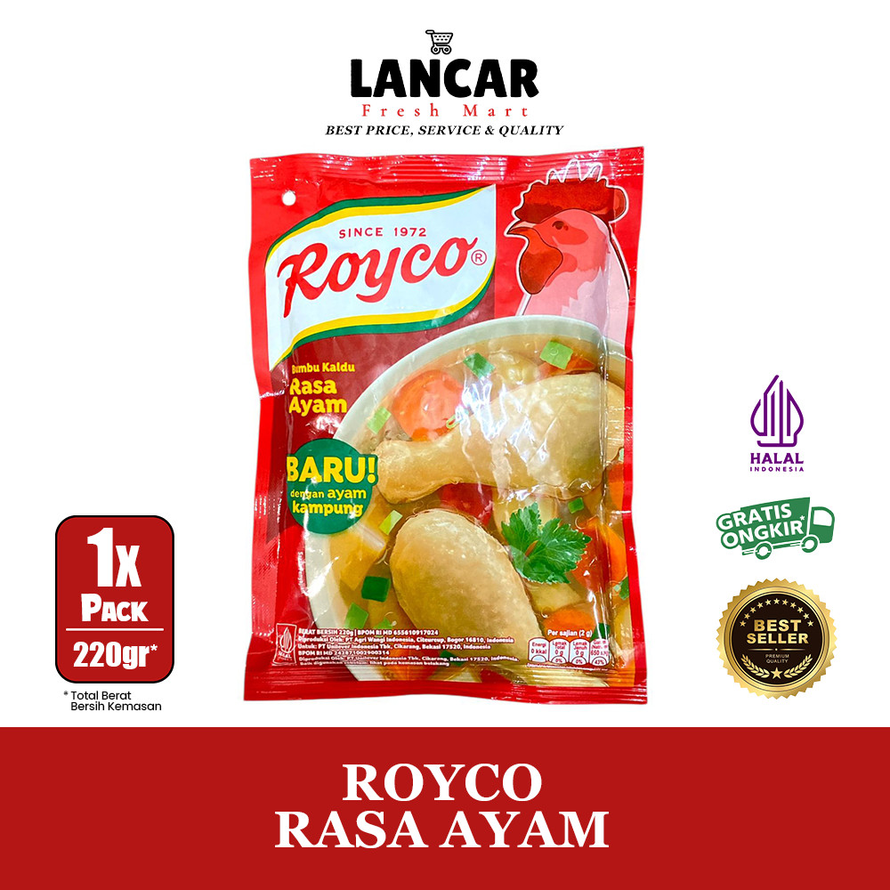 Jual ROYCO BUMBU PENYEDAP RASA AYAM 220GR | Shopee Indonesia