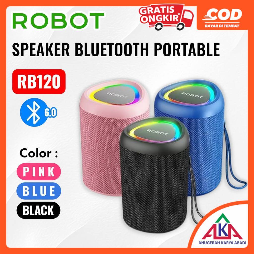 Jual ROBOT Speaker Bluetooth Mini Portable RB120 TWS Lampu RGB Outdoor ...