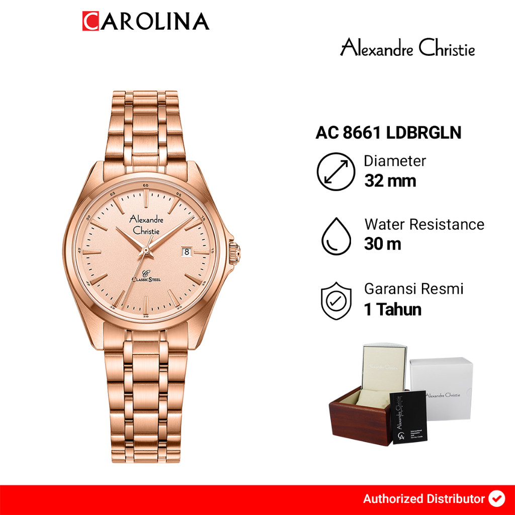 Jual Jam Tangan Wanita Alexandre Christie Classic Steel AC 8661 LDBRGLN ...