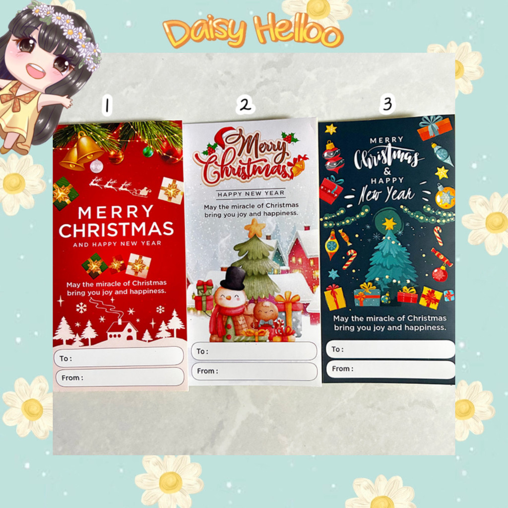 Jual Stiker Persegi Natal isi 8 pcs Merry Christmas Aesthetic Sticker ...