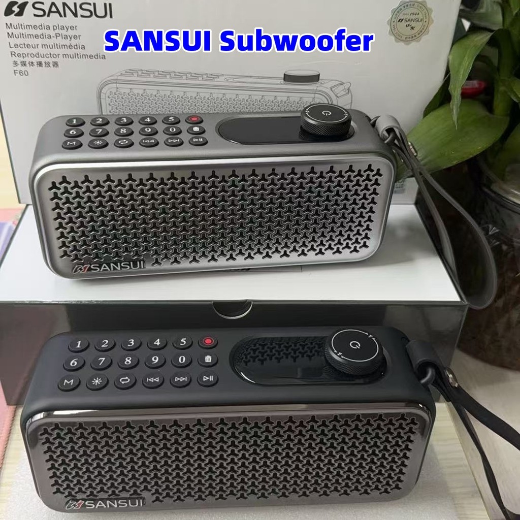 Jual F60 Elderly FM Rao Rechargeable Plug in Dual Card subwoofer Player ...