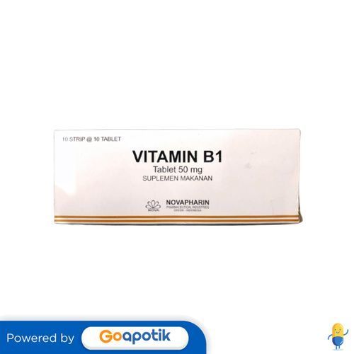 Jual Vitamin B1 Novapharin 50 Mg Box 100 Tablet | Shopee Indonesia