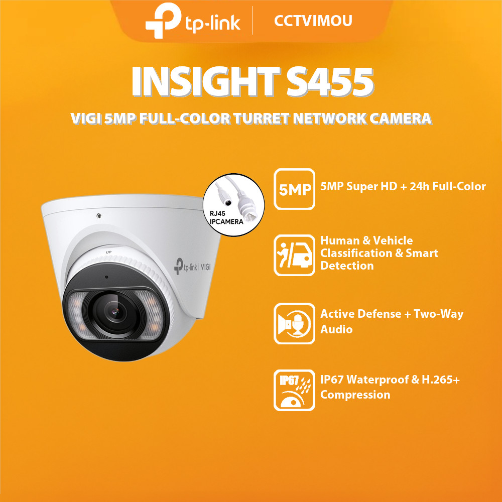Jual TP-LINK INSIGHT S455 VIGI 5MP FULL-COLOR TWO-WAY AUDIO TURRET ...