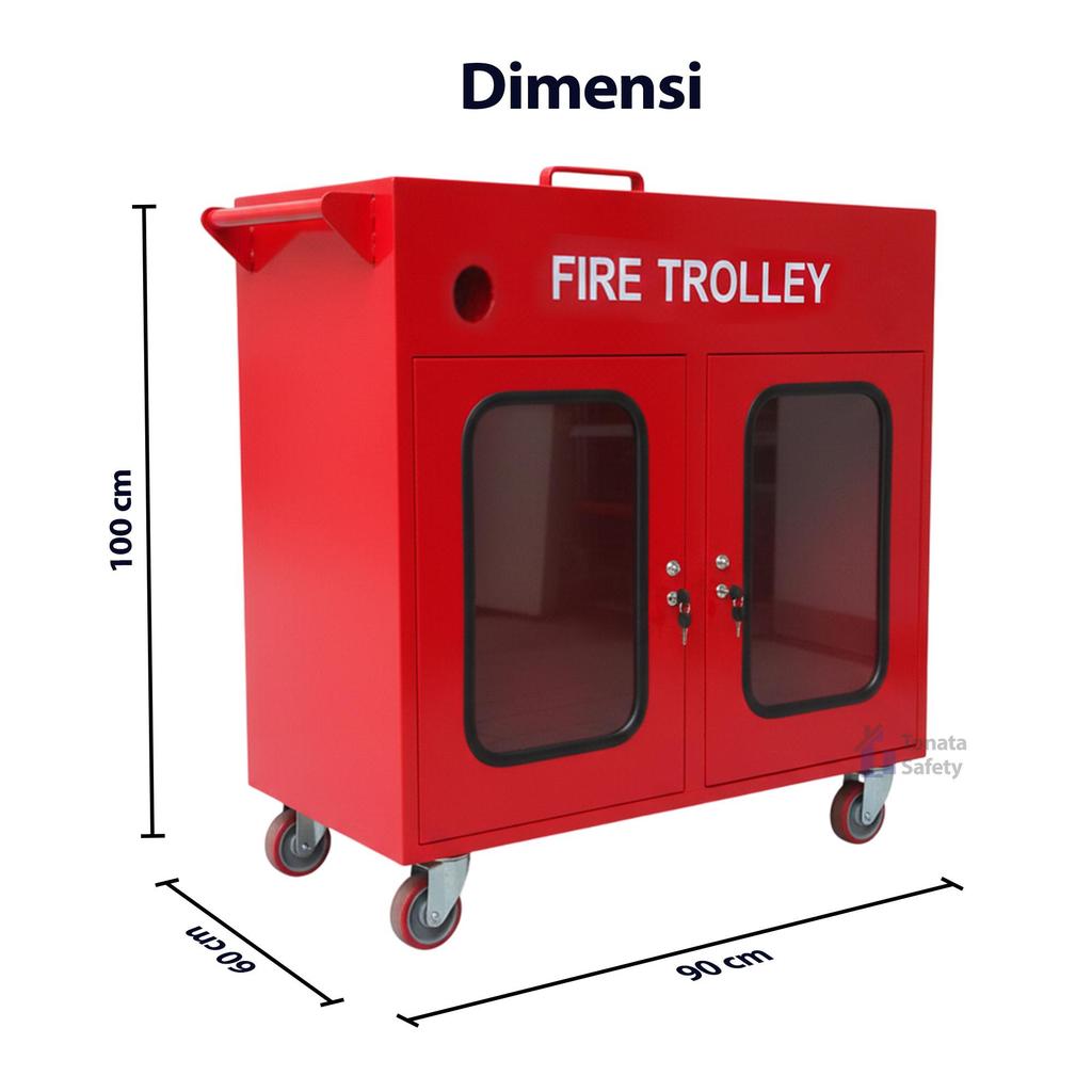 Jual Tonata Fire Trolley 100 x 90 x 60 cm Fire Extinguisher Trolley ...