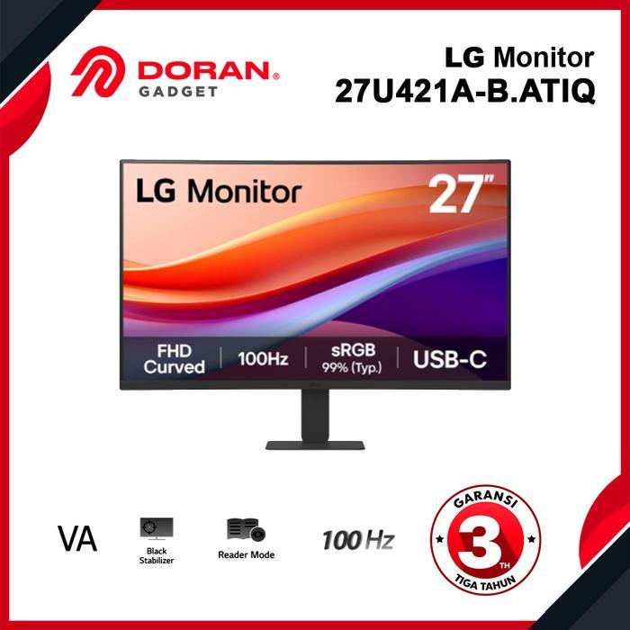 Jual LG 27U421A-B 24'' Curved FHD Monitor with USB-C 100Hz - Unit Only ...