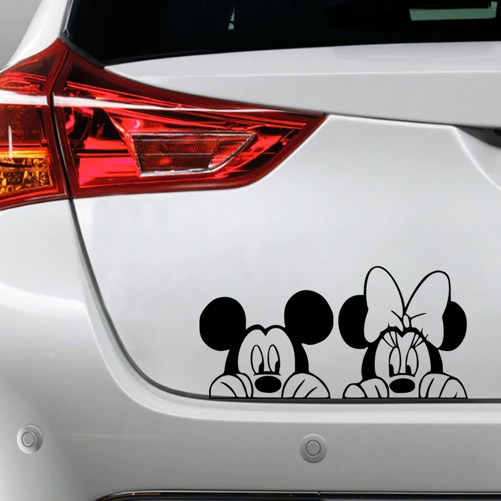 Jual Sticker Mobil Cutting Vinyl Mickey dan Minnie Mouse | Shopee Indonesia