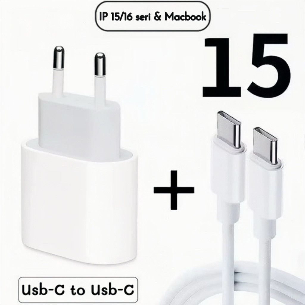 Jual Charger IP Apple Original Fast Charging untuk IP 15seri 16seri ...