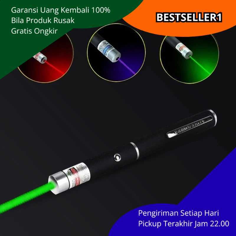 Jual Pointer Presentasi Laser Pen High Power Merah Hijau Jarak Jauh ...