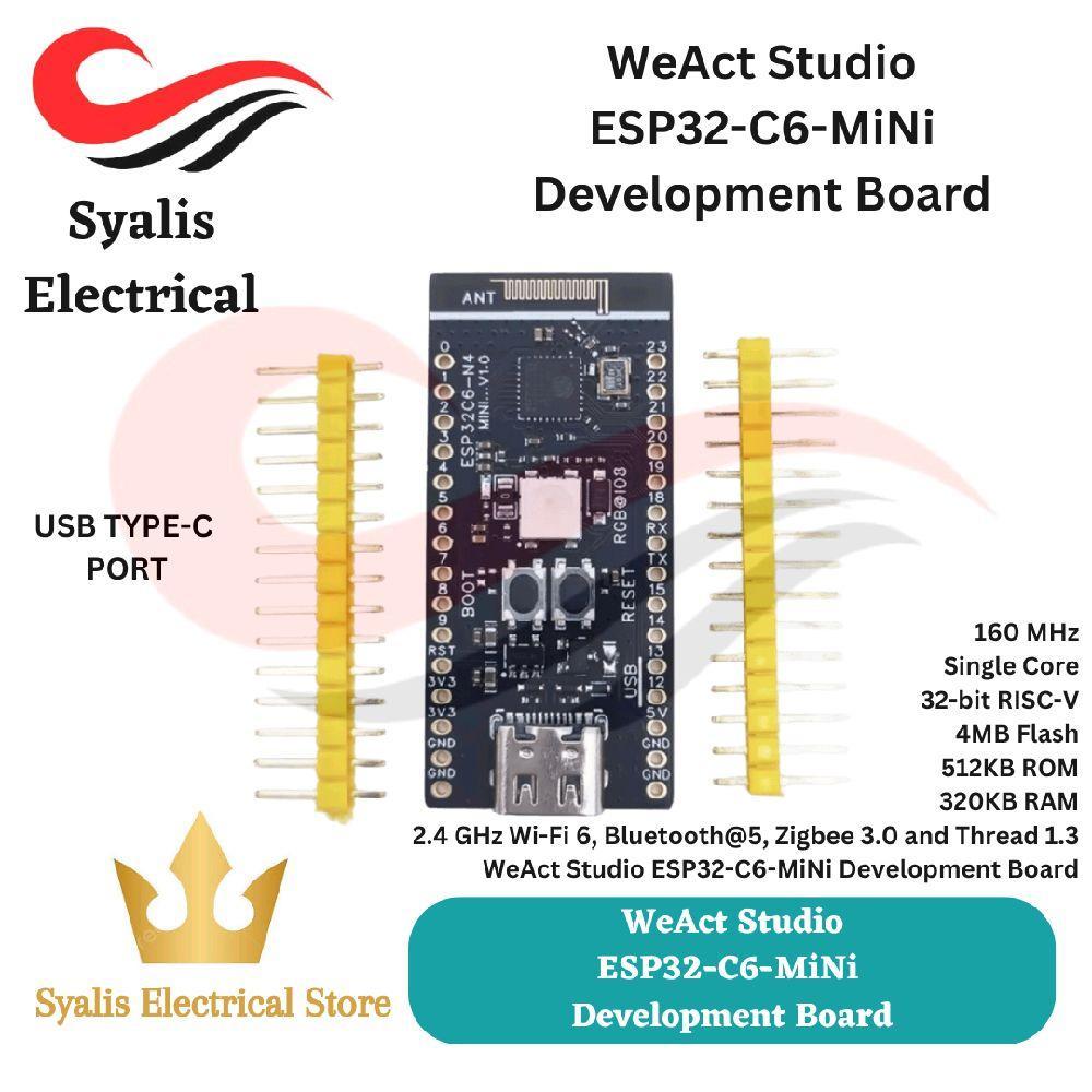 Jual WeAct Studio ESP32-C6-MiNi Development Board – RISC-V 160Mhz ESP32 ...