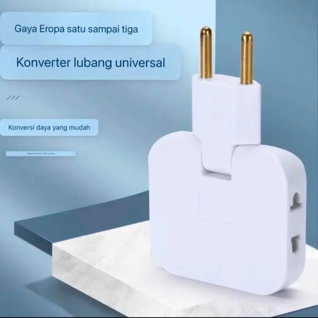 Jual colokan over steker cabang 3 bisa buat colokan pipih dan bulat by ...