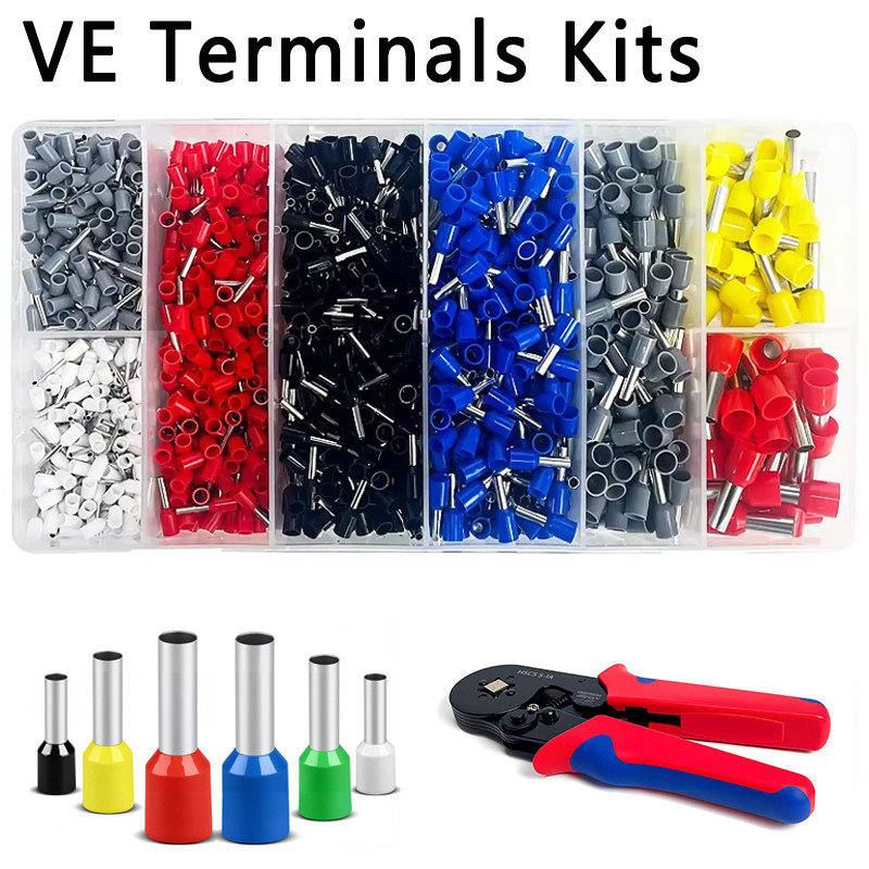 Jual 200-1900Pcs Electrical Tube ulated Terminal VE Tubular Crimp ...