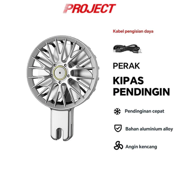 PJT Dudukan Laptop Lipat Multifungsi Cooling Kipas Laptop Portable Aluminium Adjustable Anti