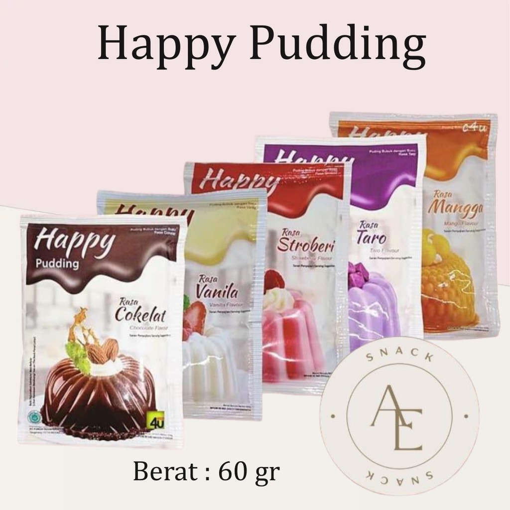 Jual Happy Pudding Kemasan 60 gram | Shopee Indonesia
