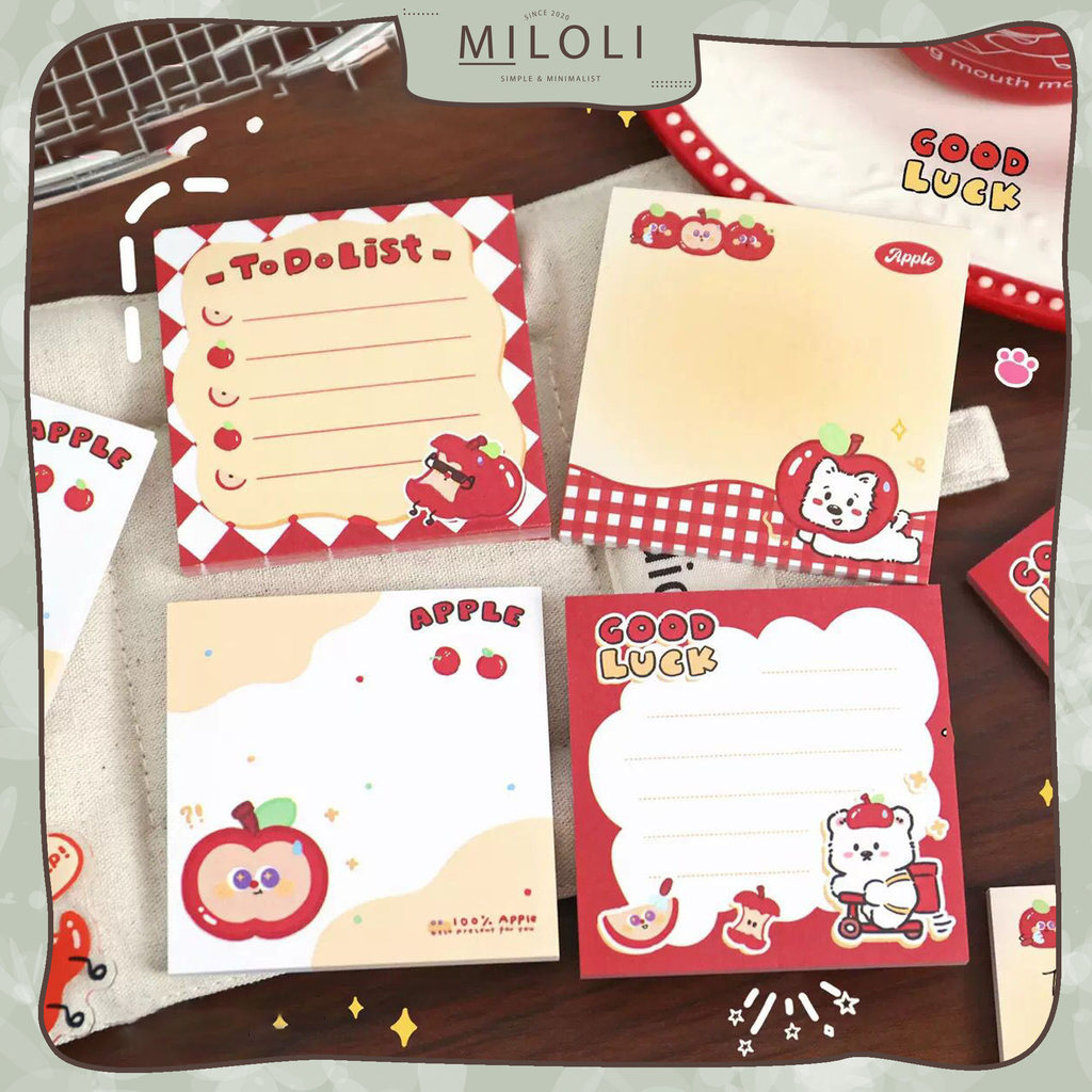 Jual [MILOLI] 50Lembar MEMO PAD CUTE APPLE DOG Memo Pad Note Paper ...