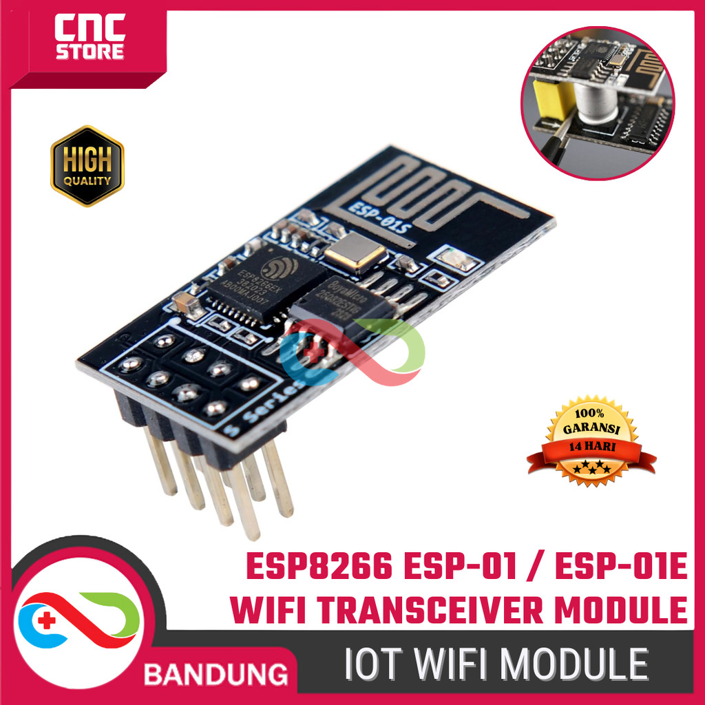 Jual ESP8266 ESP-01E/ESP-01 WiFi Module 1MB – Transceiver Wireless ...
