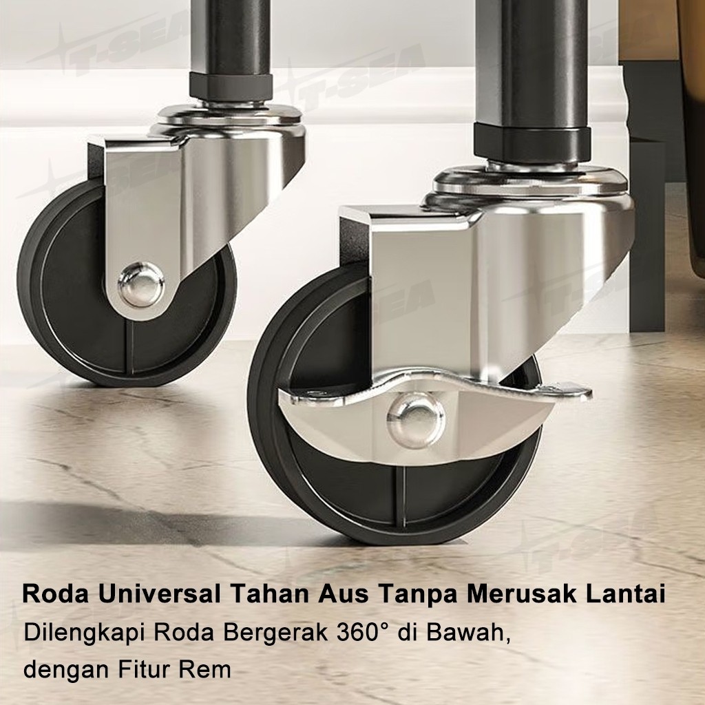 Jual T-Sea Rak Troli 3 Susun Serbaguna - Baja Karbon Kokoh Dengan Roda ...