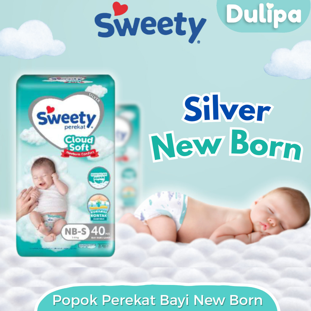 Jual Sweety Silver Popok Bayi Newborn NB S40 Popok PEREKAT Bayi Baru ...