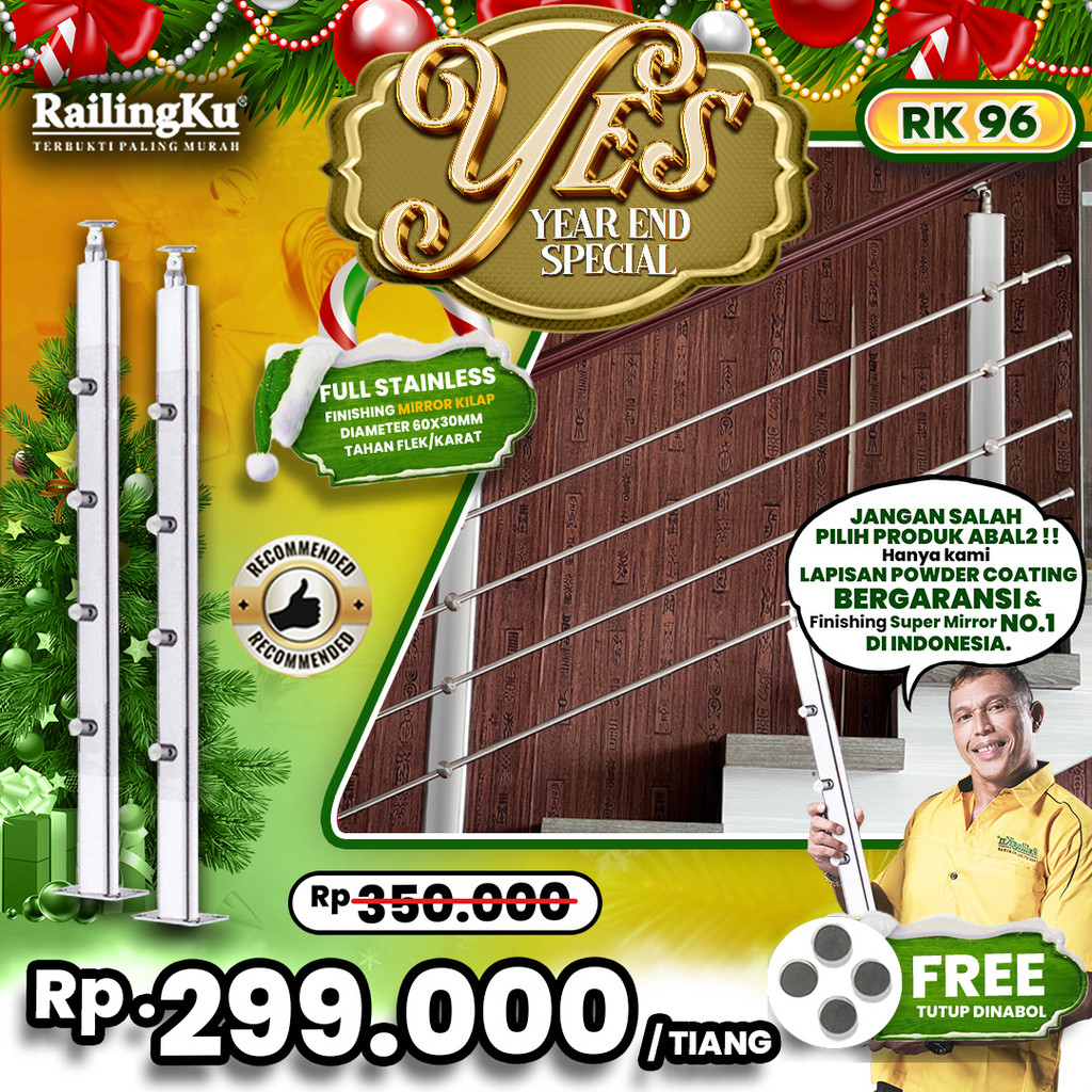 Jual Railing Tangga Pipa Jari Jari Minimalis Tiang Railingku [YES!] RK ...