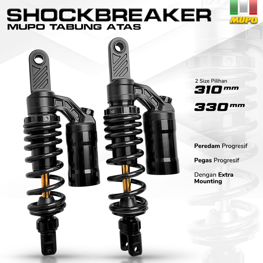 Jual MUPO RACE SHOCKBREAKER MUPO TABUNG ATAS ORIGINAL BLACK SERIES AS ...