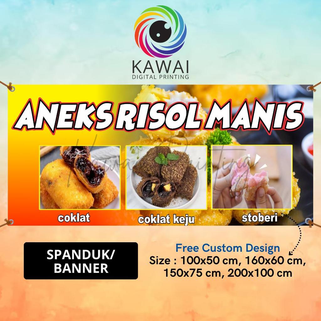 Jual Spanduk Banner MMT Aneka Risol Manis Kuning Bisa Rekuest 200x100 ...