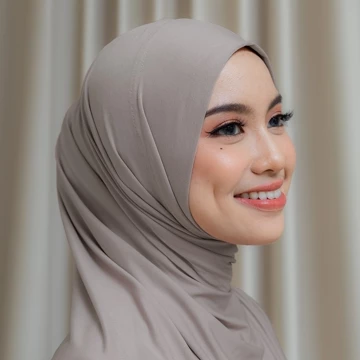 BY.ARSY Talitha Bergo Instan Malay Spandex Lycra Curve Tanpa Label