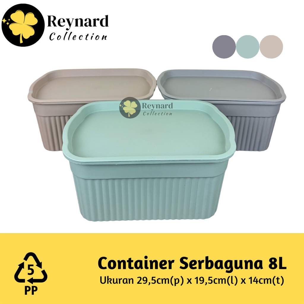 Jual Container Serbaguna 8 Liter Container Estetik Keranjang Storage ...