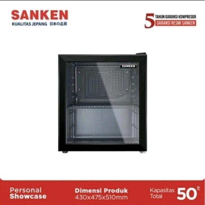 Jual BMJ Kulkas Display Mini Sanken /Showcase SRS-50 Black Kapasitas ...
