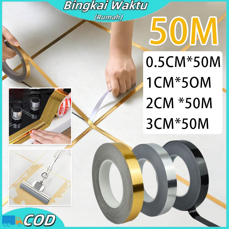 Jual 50M/Roll Penutup Celah Keramik Lantai Tembok Ubin Sticker ...