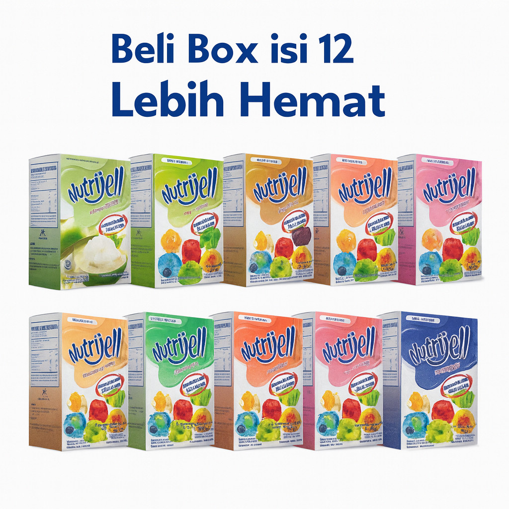 Jual NUTRIJELL EKONOMIS REGULER BOX ISI 12 JELLY PUDING POWDER NUTRIJEL ...