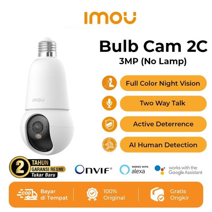 Jual IMOU IPC-K6C-3H1WEB-E27-IMOU Bulb Cam 2C 3MP 2K CCTV Smart Camera ...