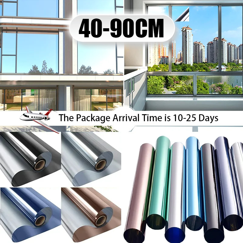 Jual House Anti Look Window Privacy Film Adhesive Vinyl Mirror Foil One ...