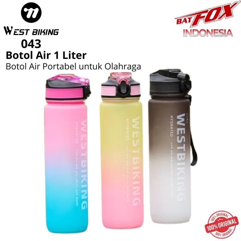 Jual WEST BIKING 043 Botol Air 1 Liter dengan Penanda Waktu, Botol ...