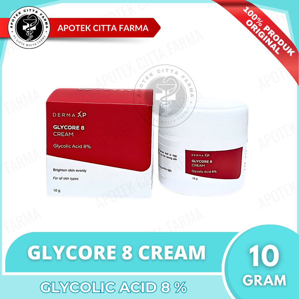 Jual Derma xp Glycore 8 Cream 10 g - Glycolic Acid 8 % / Mencerahkan ...