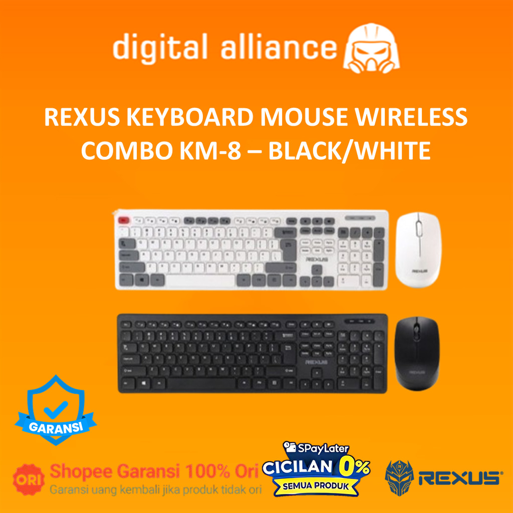 Jual Rexus KM8 Wireless Keyboard Mouse Combo Rexus RX KM 8 | Shopee ...