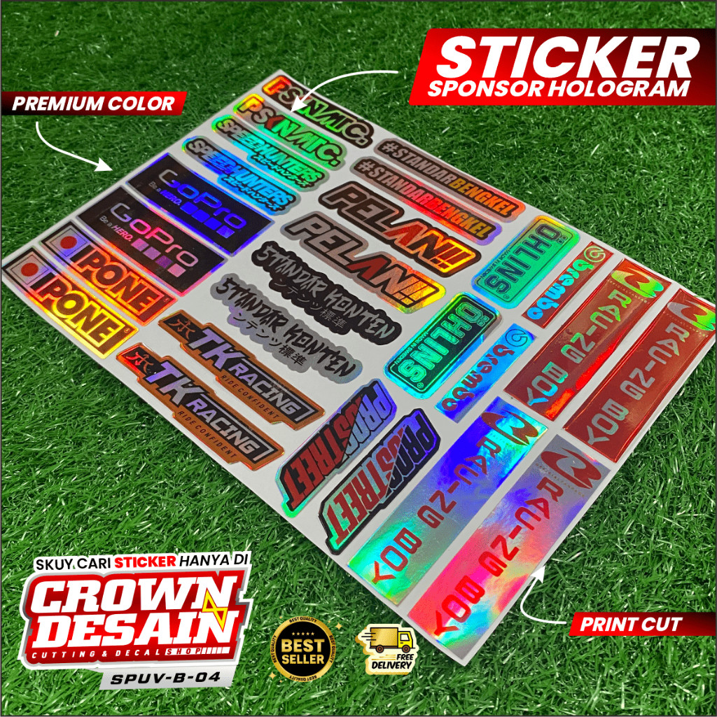 Jual Stiker Sponsor Cutting Stiker Racing Motor Balap Hologram ViraL ...