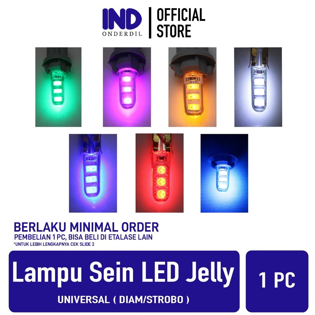 Jual IND Onderdil Lampu Variasi LED Jelly 6 Titik LED T10-T 10 Diam ...