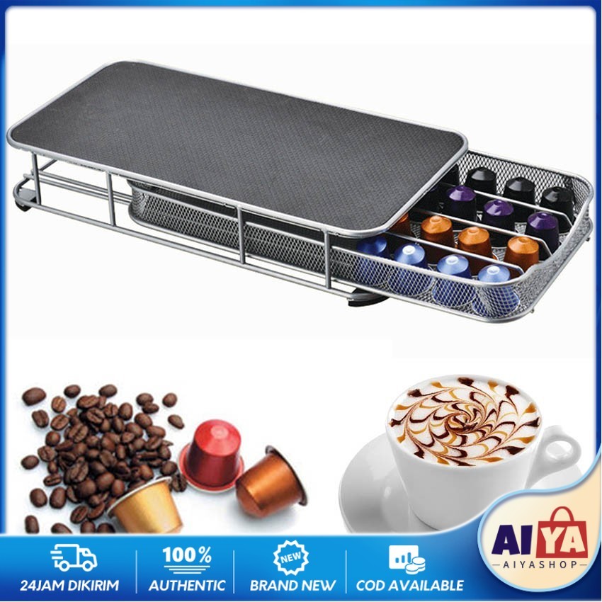 Jual 40Pcs Tempat Kapsul Kopi Behan Besi Coffee Capsules Drawer Rak ...