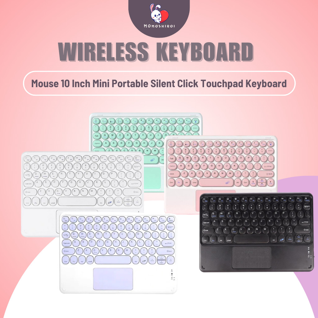 Jual Wireless Bluetooth Keyboard Tombol Bulat 10 Inch Mini Portable ...