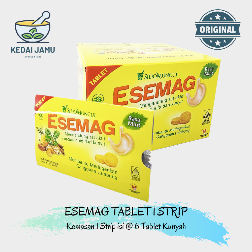 ESEMAG TABLET RASA MINT ISI 6 TABLET SIDO MUNCUL - Membantu Meringankan Gangguan Lambung