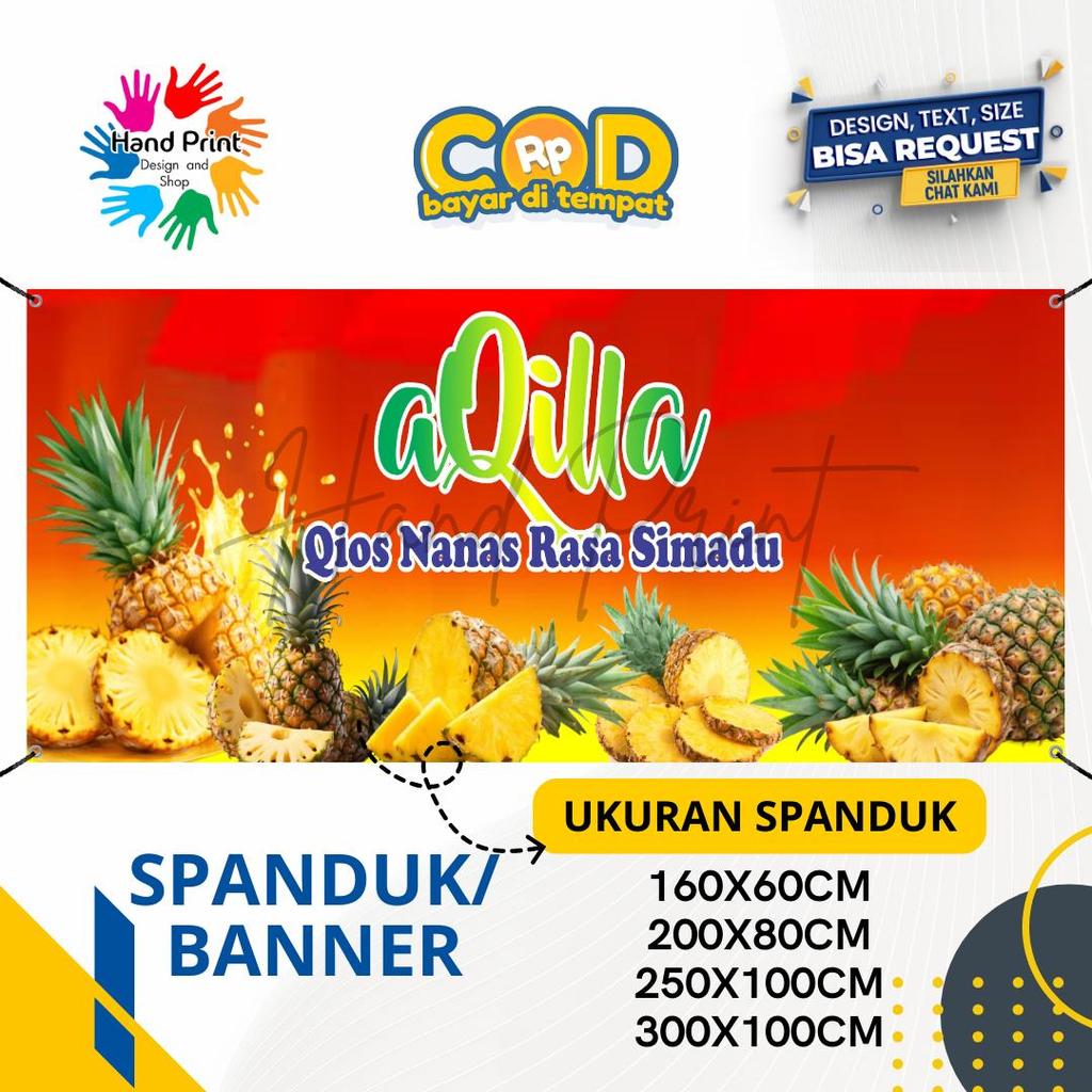 Jual Cetak Spanduk Banner Nanas Rasa Simadu MMT Spanduk Custom 200x100 ...