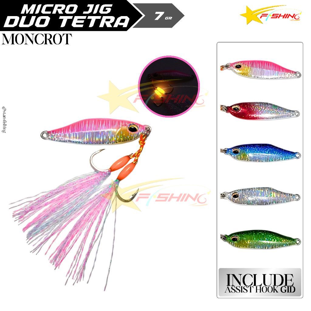 Jual Starsfishing Lure Micro Jig Duo Tetra 7gr GID Plus Assist Hook ...