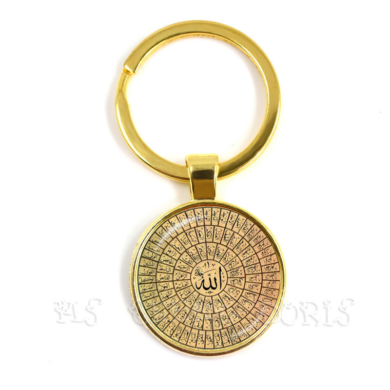Jual Gold-color 25mm Glass Muslim Islamic Allah Arab Muslim Key ain For ...