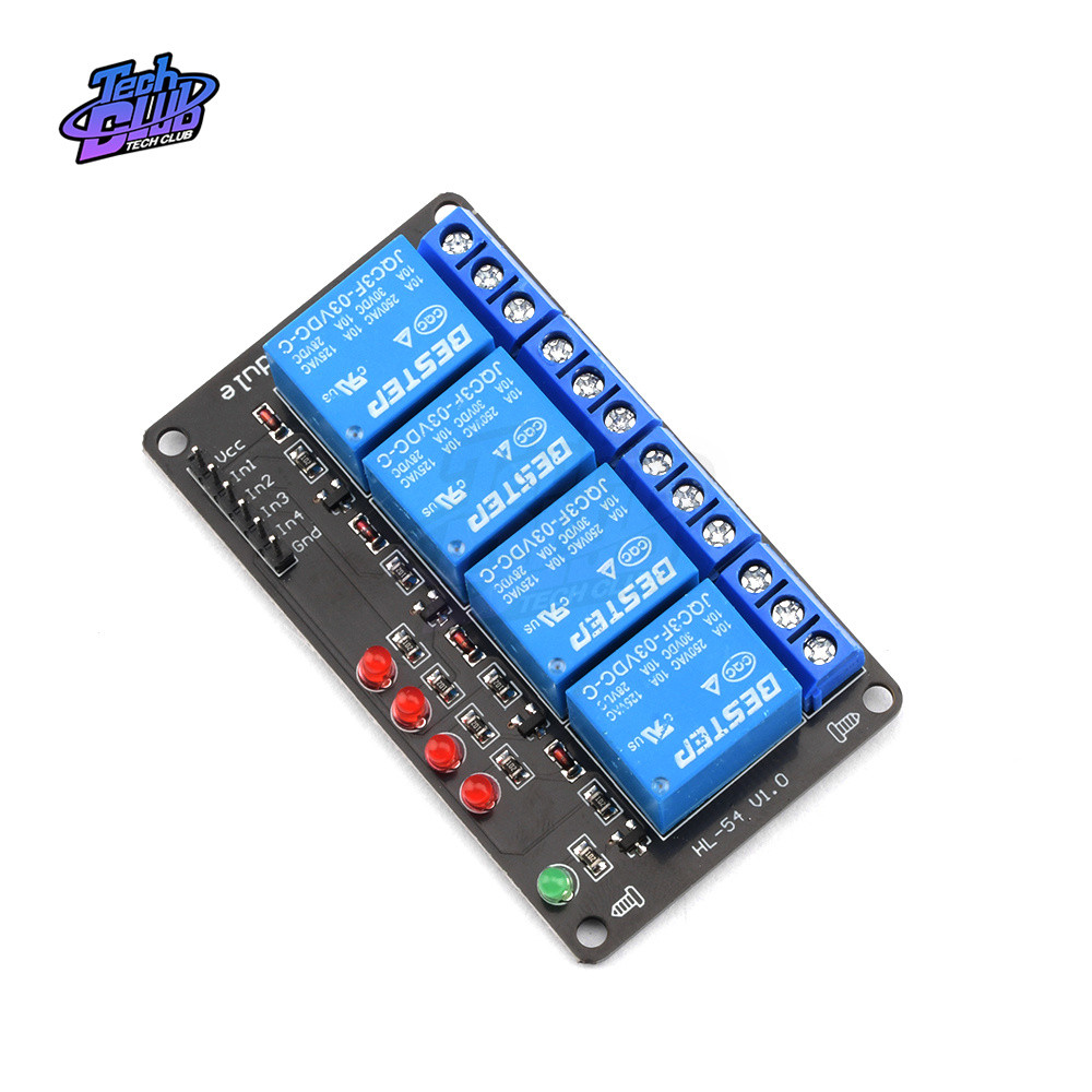 Jual 3V 3.3V 4 annel Relay Module Low Level Trigger with Lamp Relay ...