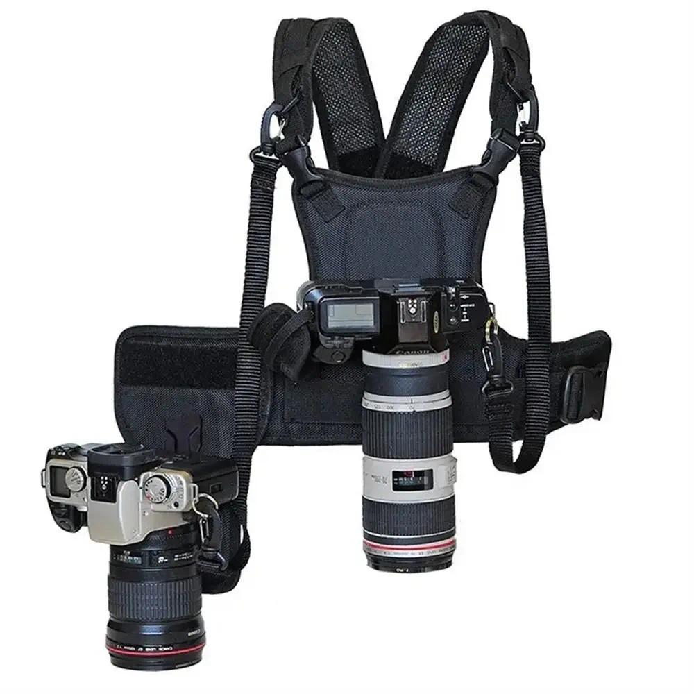 Fondina Cinghia Doppia Sevenoak Per Fotocamera – Sistema A Pettorale Per 2 Fotocamere Fino A 10 Kg Ciascuna – Blocchi Di Sicurezza E Cinturino Di Backup