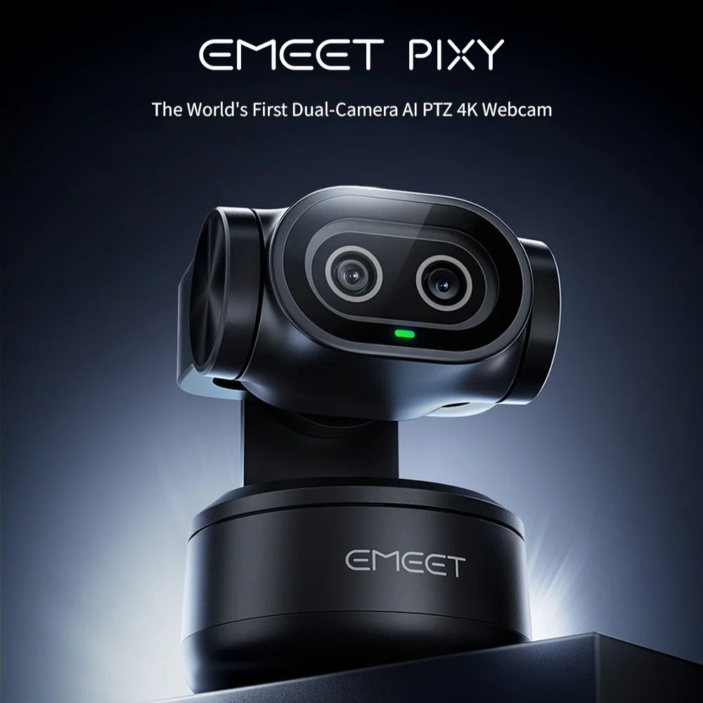 Jual EMEET PIXY Dual-Camera 4K Webcam PTZ Web Camera AI Tracking Video ...