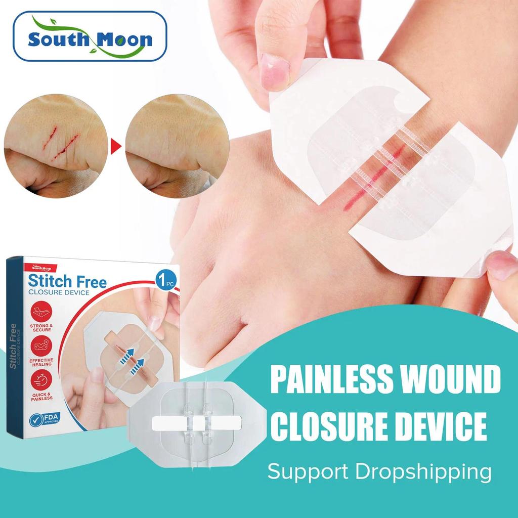 Jual South Moon Portable Wound Closure Patch Painless Suture Zipper ...