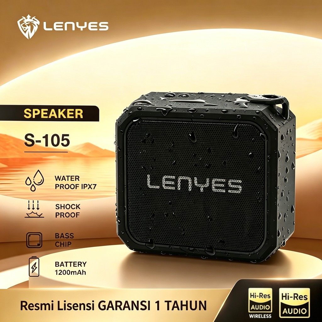 Jual LENYES S105 Speaker Bluetooth Wireless IPX7 Waterproof Outdoor ...