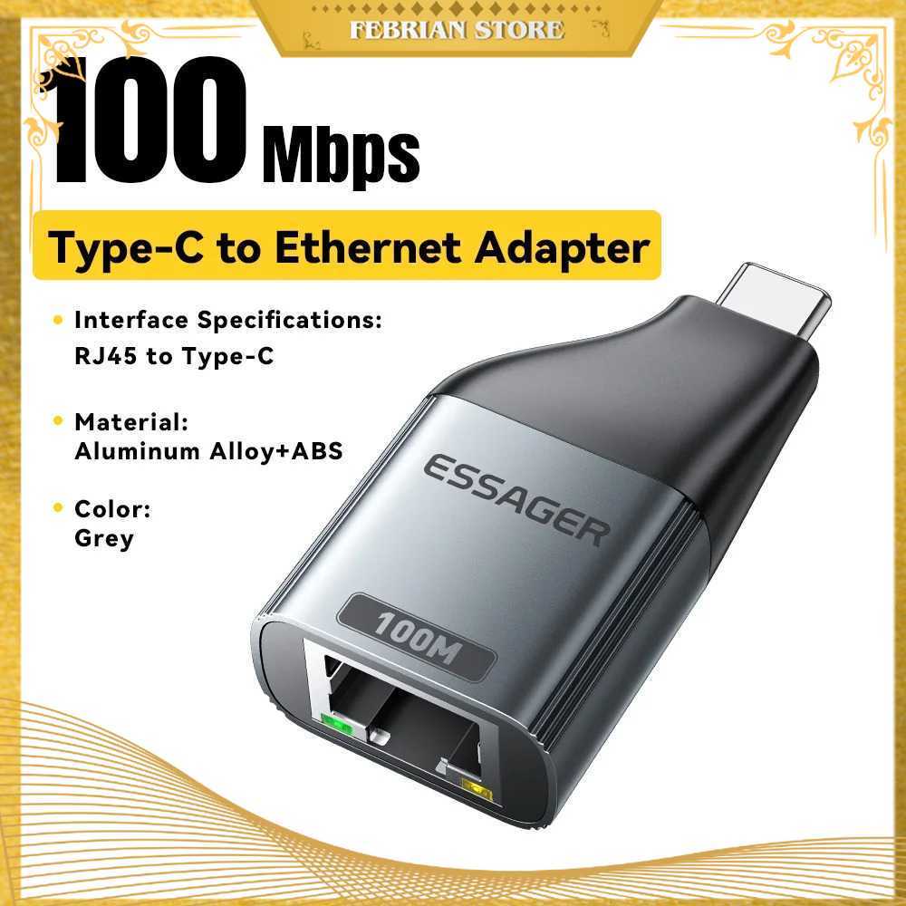 Jual ESSAGER OTG LAN RJ45 to Type C Ethernet Adapter 100Mbps - ES-OTG22 ...