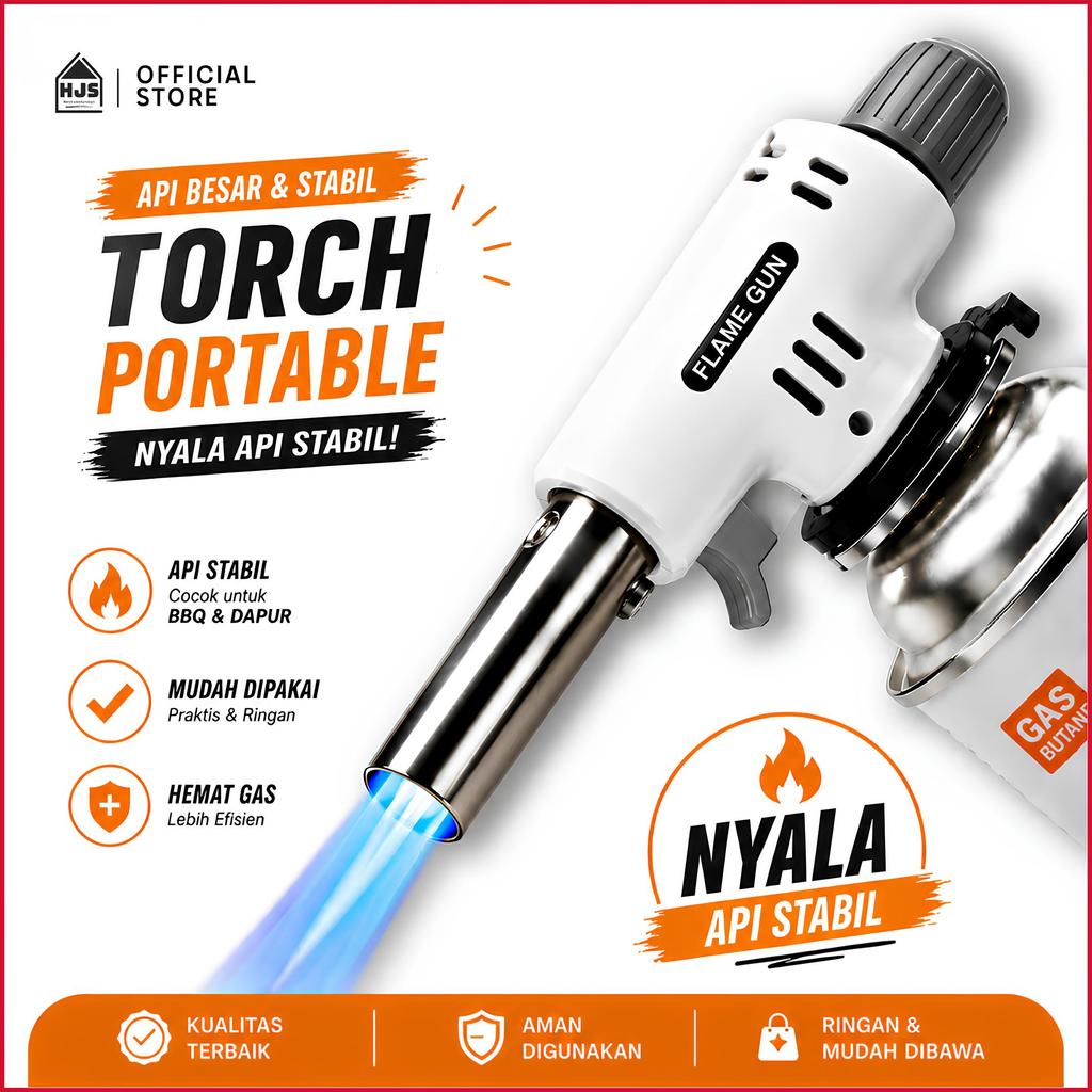 Jual HJS Kepala Gas Portable Torch Api Stabil Adjustable Untuk BBQ ...