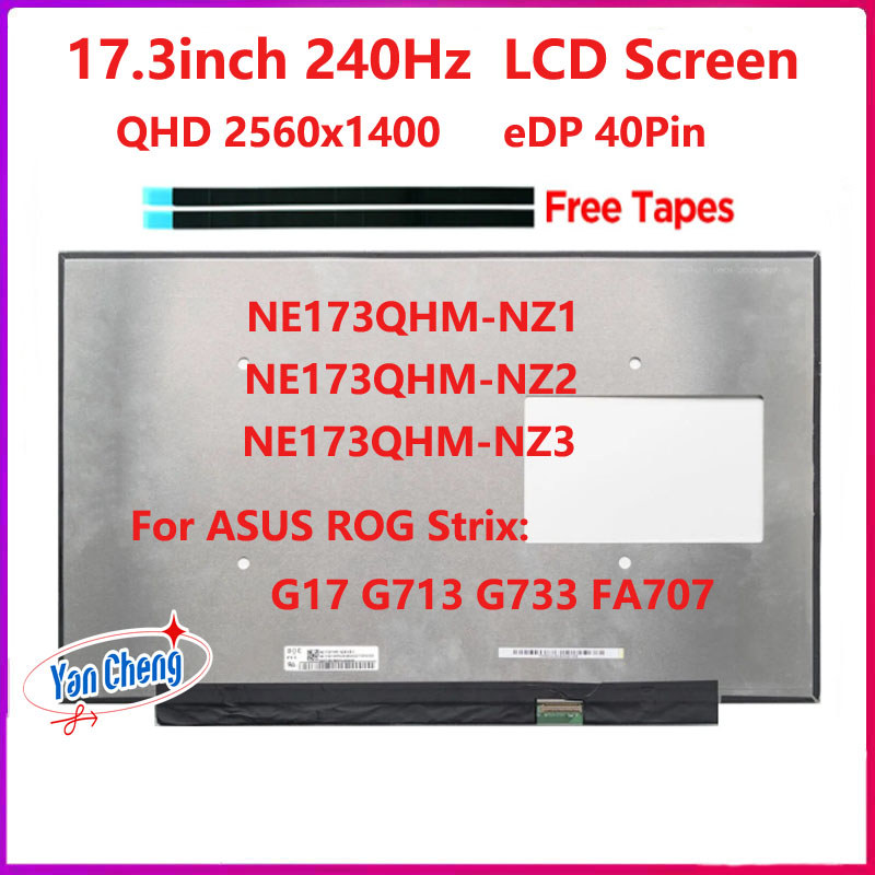 Jual 17.3 inch Laptop LCD Screen NE173QHM-NZ1 NE173QHM NZ2 NZ3 For ASUS ...
